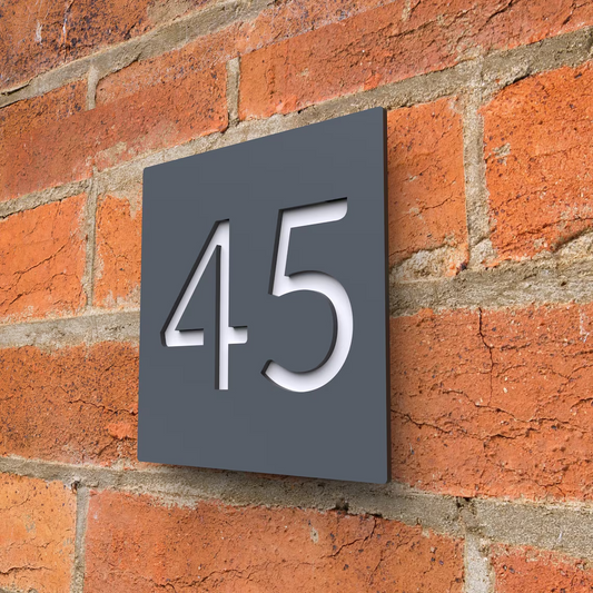 Modern Square House Address Plaques